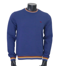 Thumbnail for HARMONT&BLAINE felpa uomo scollo a giro cotone FRM182 021261 836 BLU inverno 2024