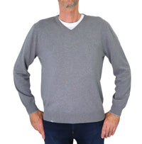 Thumbnail for SHOCKLY maglione uomo scollo v cotone CASH V 9M6709 GRIGIO inverno 2024