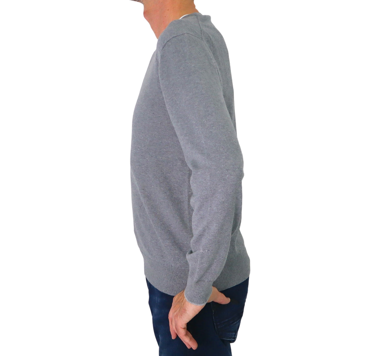 SHOCKLY maglione uomo scollo v cotone CASH V 9M6709 GRIGIO inverno 2024