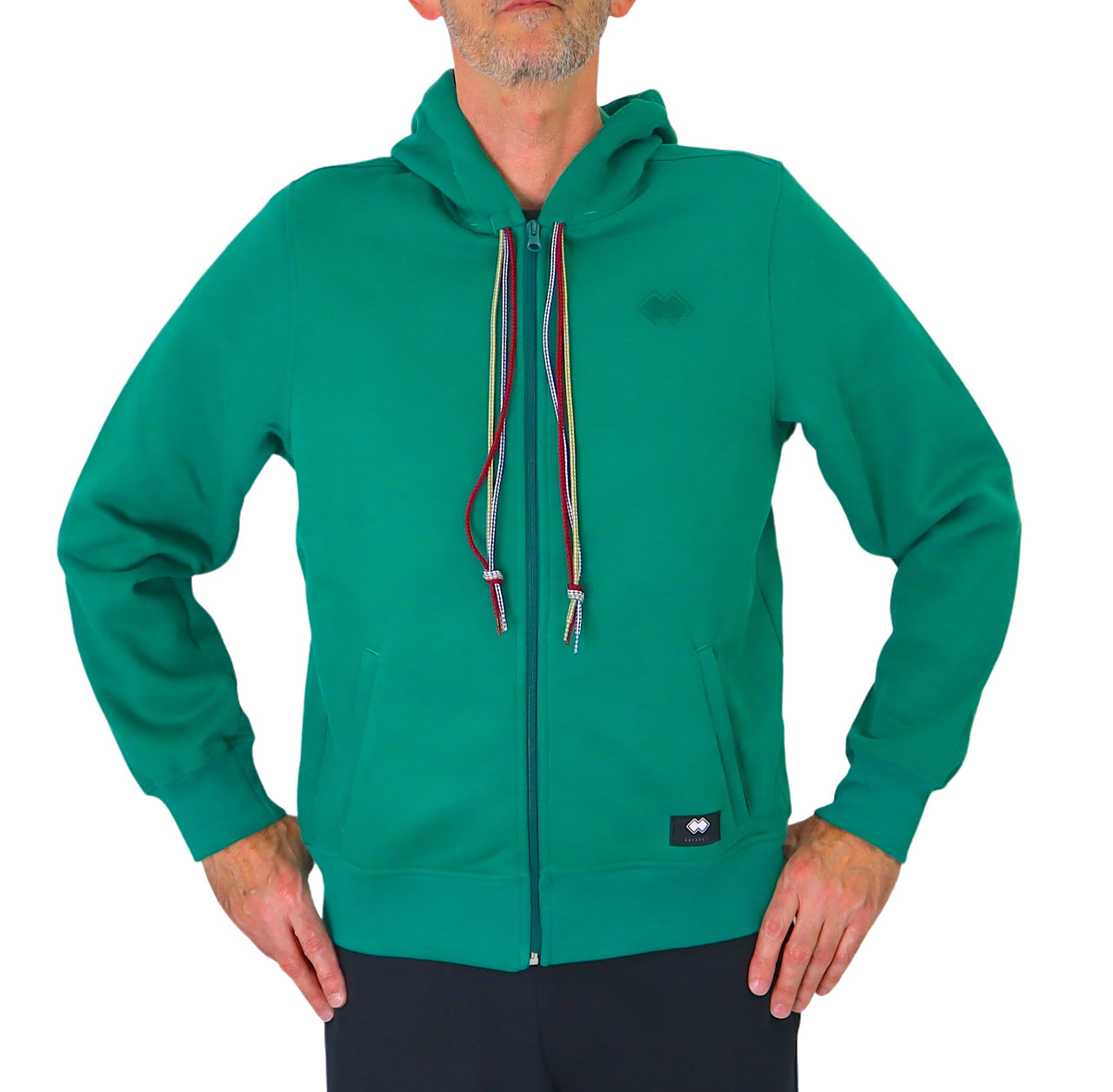 ERREA' REPUBLIC felpa uomo cappuccio zip GFX R30G0J0Z80340 VERDE inverno 2024