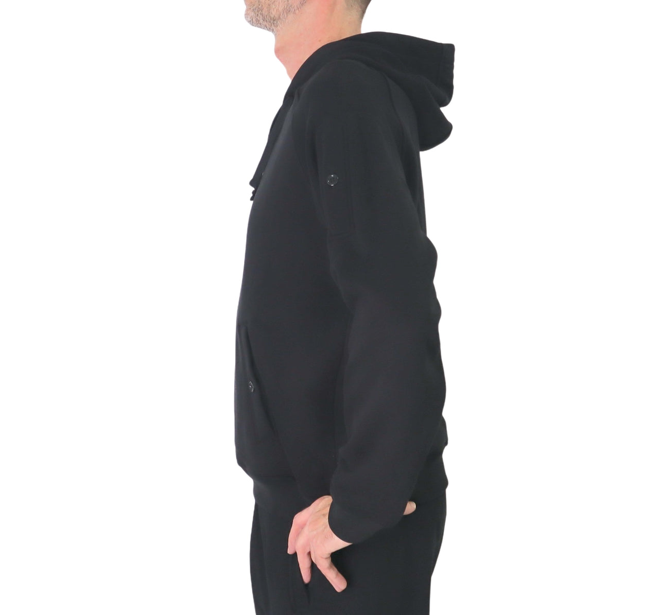 ERREA' REPUBLIC felpa uomo cappuccio cotone ESSENTIAL R30G0R0Z00120 NERO inverno 2024