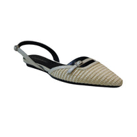Thumbnail for CAFèNOIR sandali donna slingback tacco basso a punta C1ED9014 W059 PANNA estate 2025