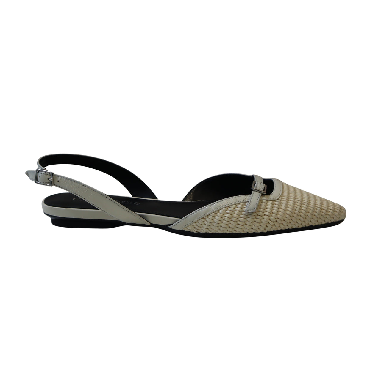 CAFèNOIR sandali donna slingback tacco basso a punta C1ED9014 W059 PANNA estate 2025