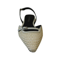 Thumbnail for CAFèNOIR sandali donna slingback tacco basso a punta C1ED9014 W059 PANNA estate 2025