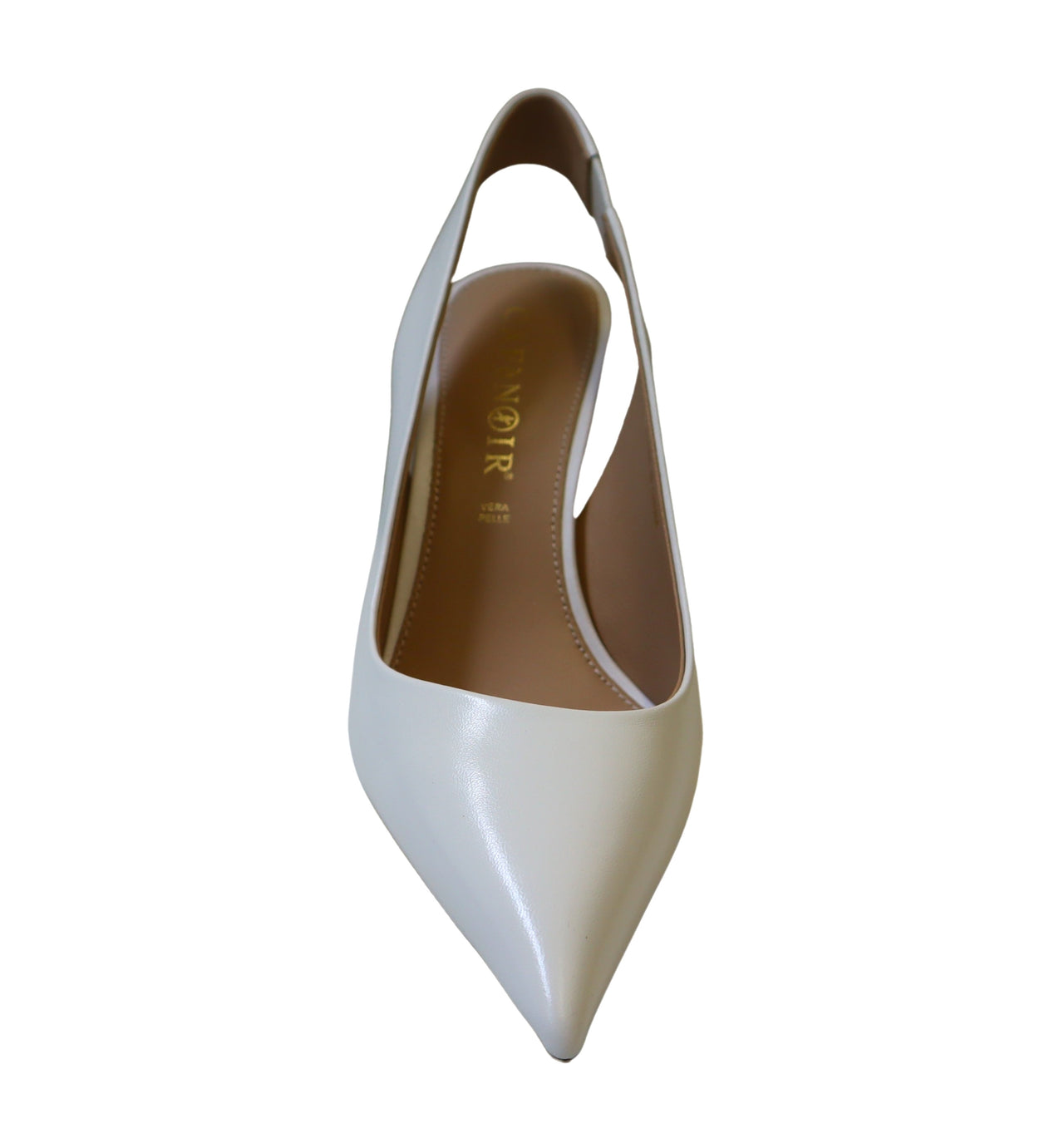 CAFèNOIR sandali donna slingback pelle punta tacco 70 C1NA4022 W059 PANNA estate 2025