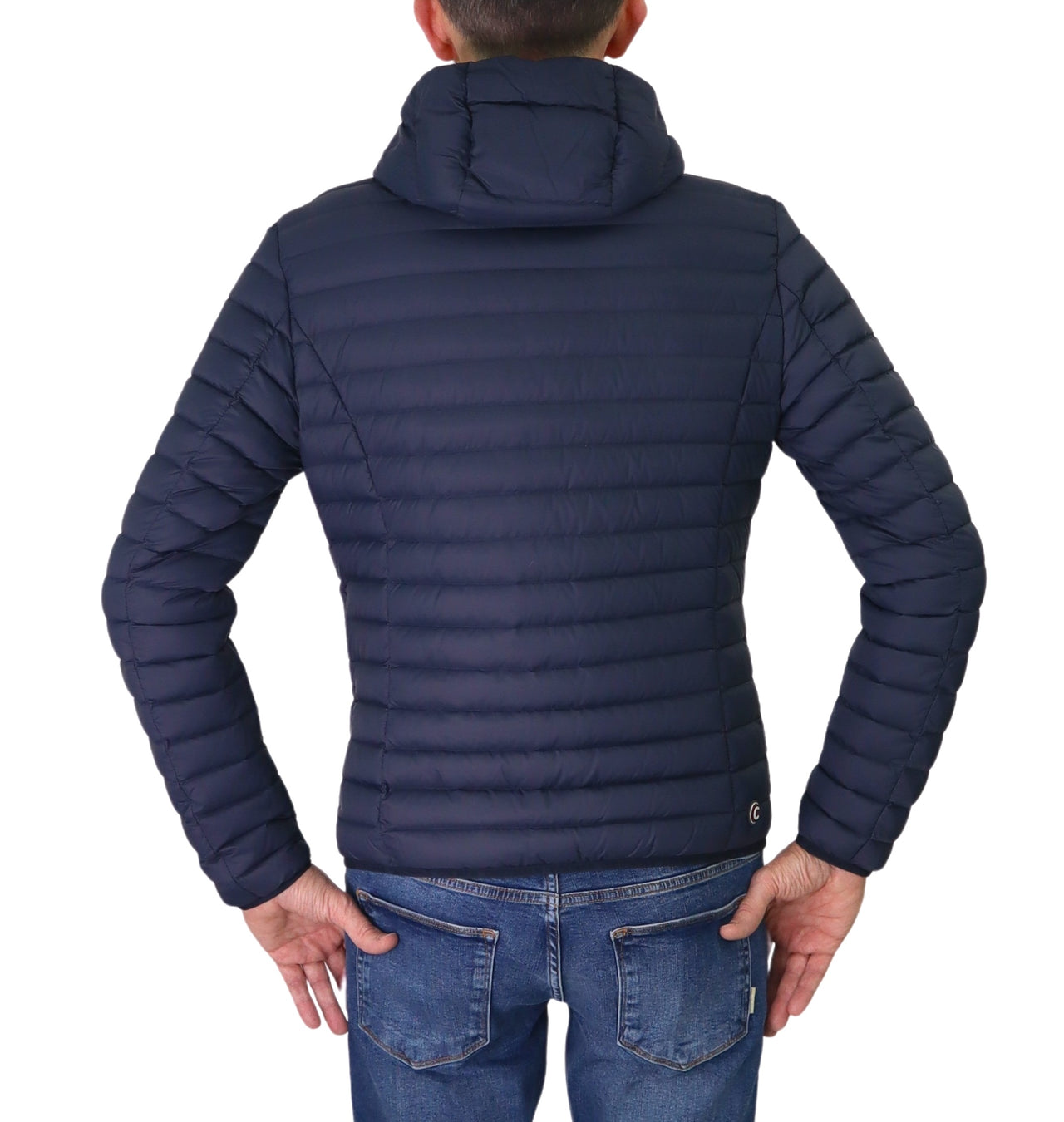 COLMAR giubbino uomo bomber cappuccio piuma leggero 1277R 8VX REPUNK 68 BLU estate 2025