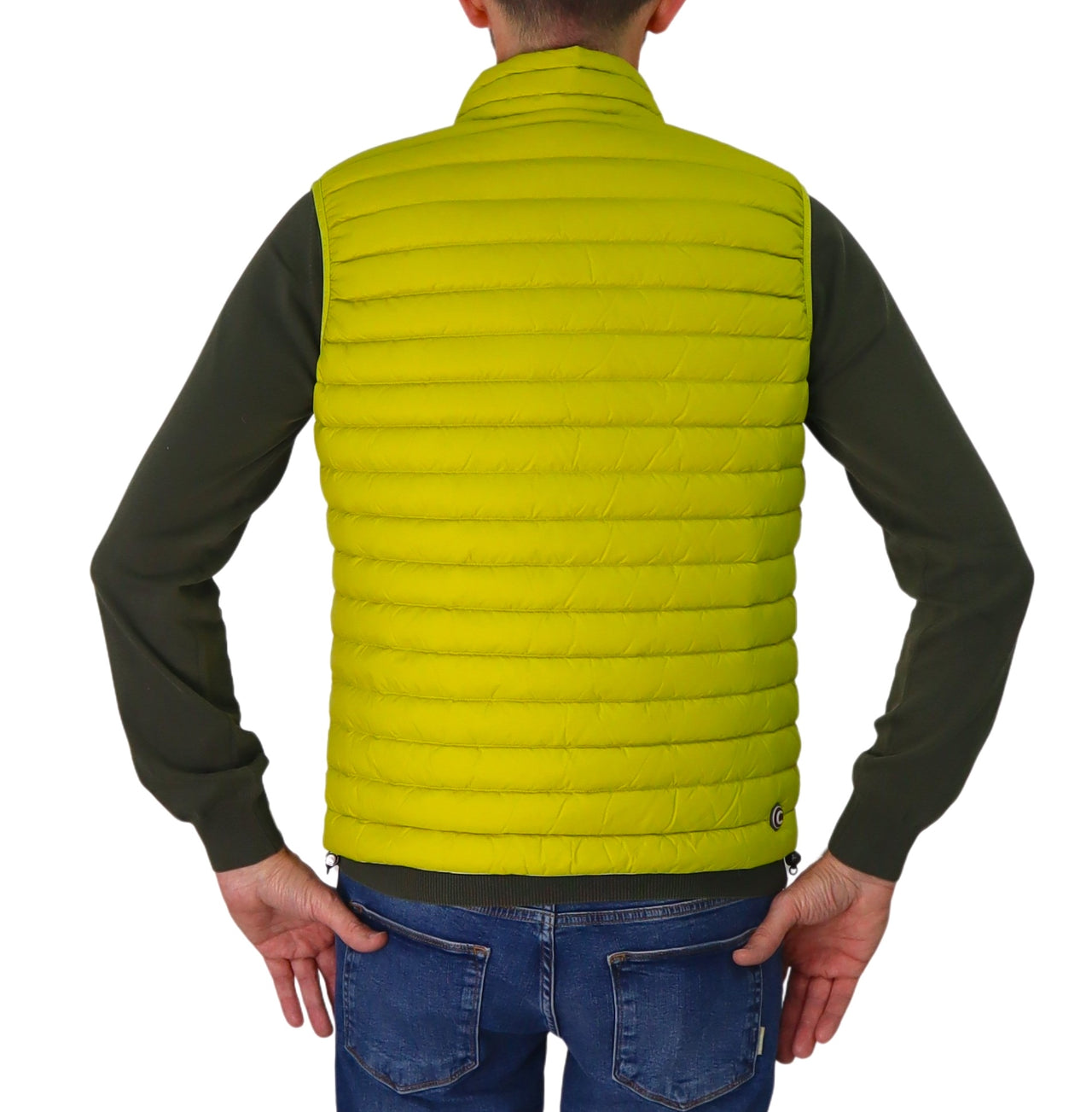 COLMAR gilet uomo smanicato piume leggero 1278R 8VX REPUNK 517 GIALLO LIME estate 2025