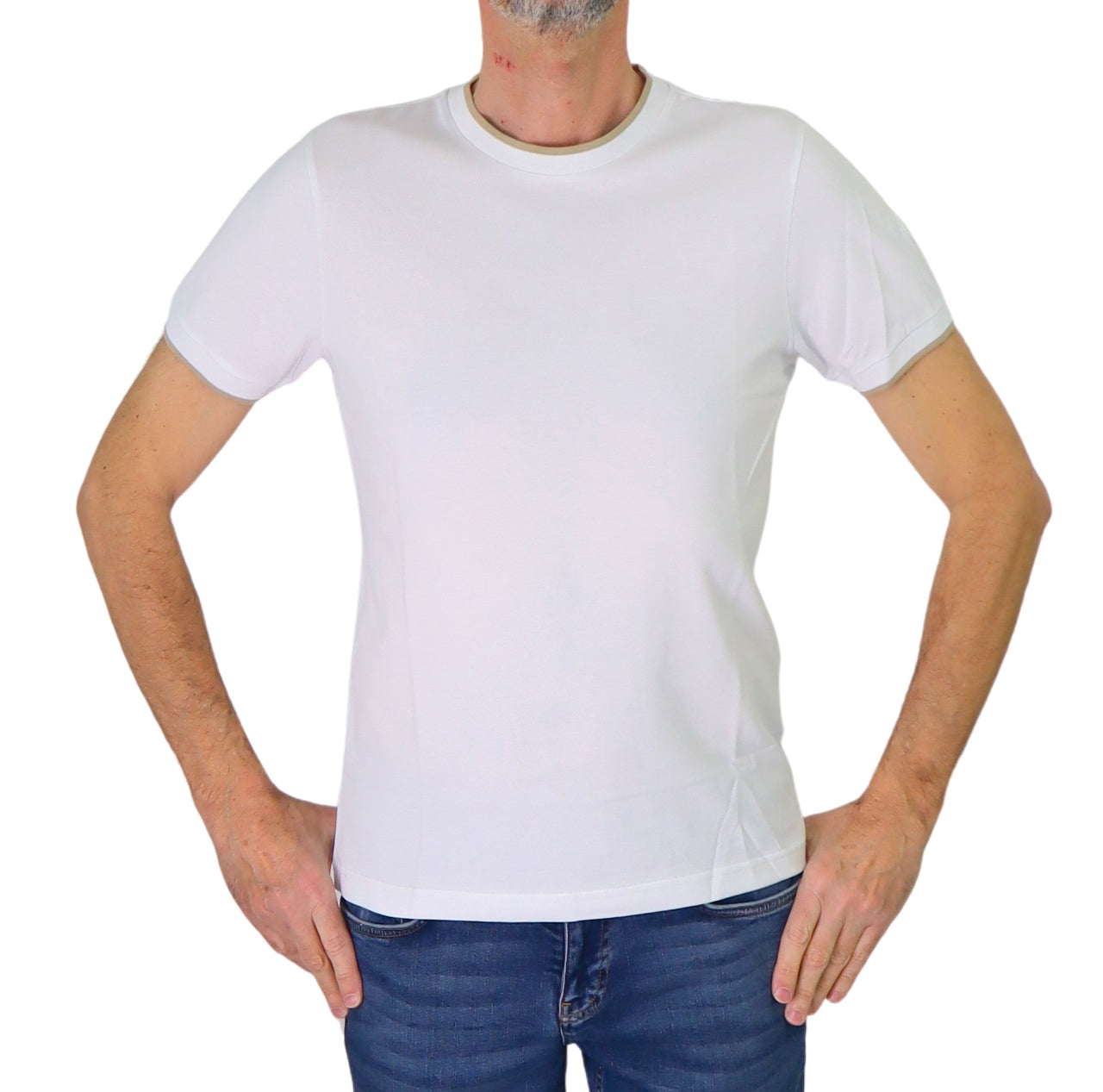 COLMAR t-shirt uomo cotone girocollo manica corta 7506R 4SH MONDAY 01 BIANCO estate 2025
