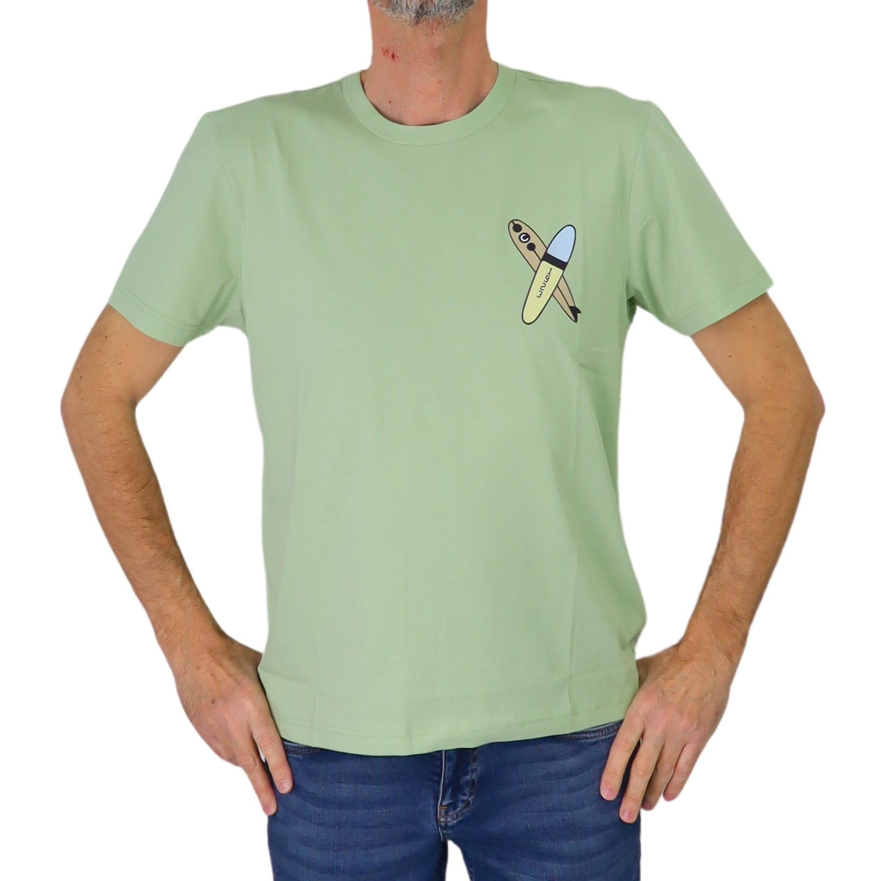 COLMAR t-shirt uomo manica corta cotone 7543 6SH FRIDA 703 VERDE estate 2025