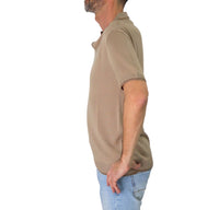 Thumbnail for TAKE TWO polo uomo manica corta senza bottoni cotone modal UKE7754 TAUPE BEIGE estate 2025