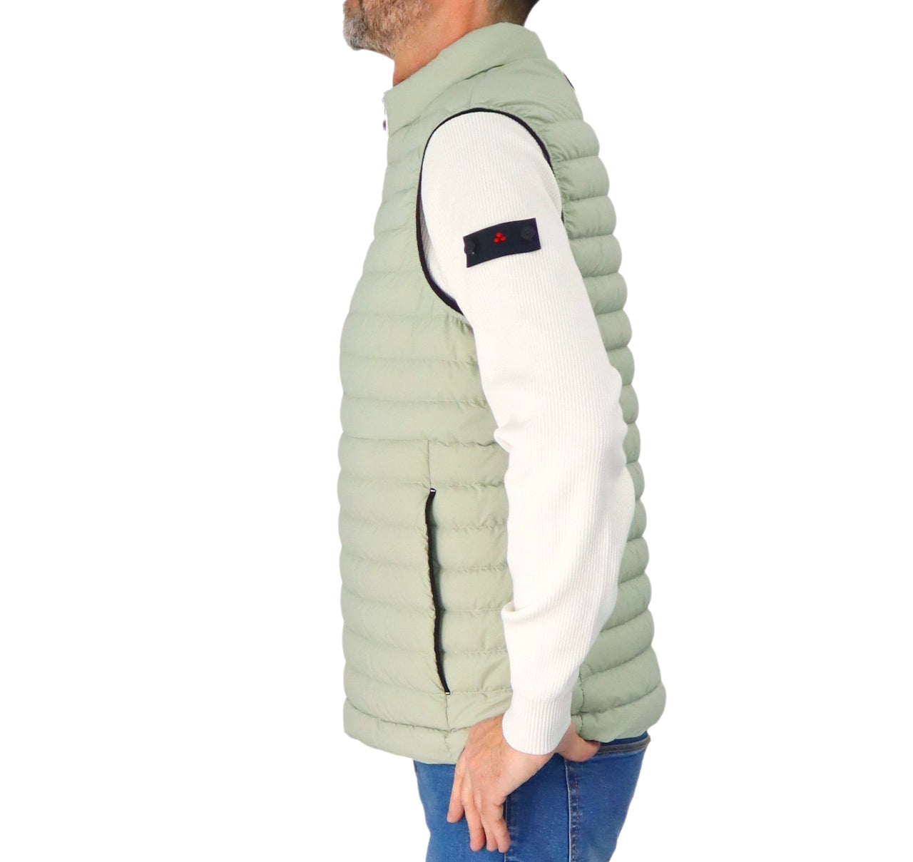 PEUTEREY gilet uomo smanicato piuma MOISE 02 PEU541901181971 640 VERDE SALVIA estate 2025