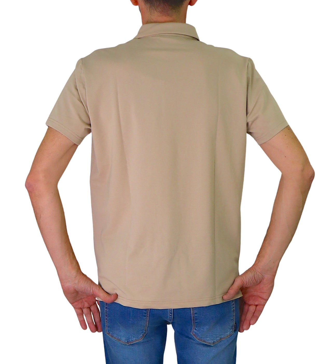 PEUTEREY polo uomo cotone seta MEZZOLA 02 PEU547199012182 859 BEIGE estate 2025