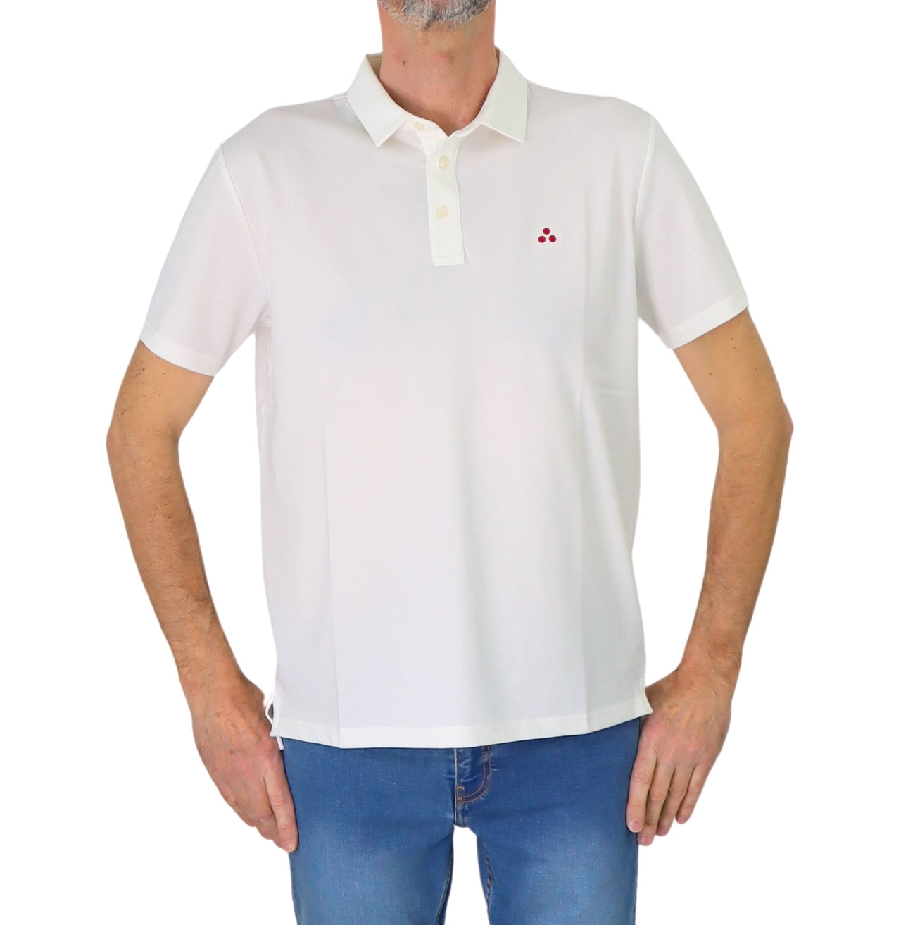 PEUTEREY polo uomo cotone seta MEZZOLA 02 PEU547199012182 730 PANNA estate 2025
