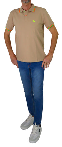 Thumbnail for PEUTEREY polo uomo cotone seta MEZZOLA 02 PEU547199012182 859 BEIGE estate 2025