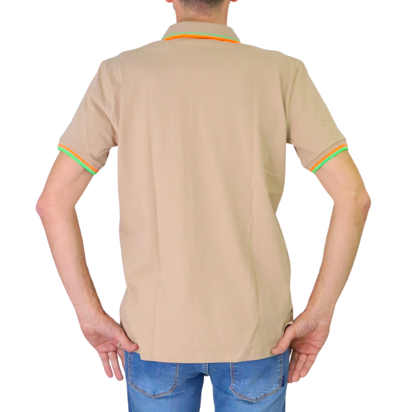 PEUTEREY polo uomo cotone NEW SELANDINA STR 03 PEU546799011991 802 BEIGE estate 2025