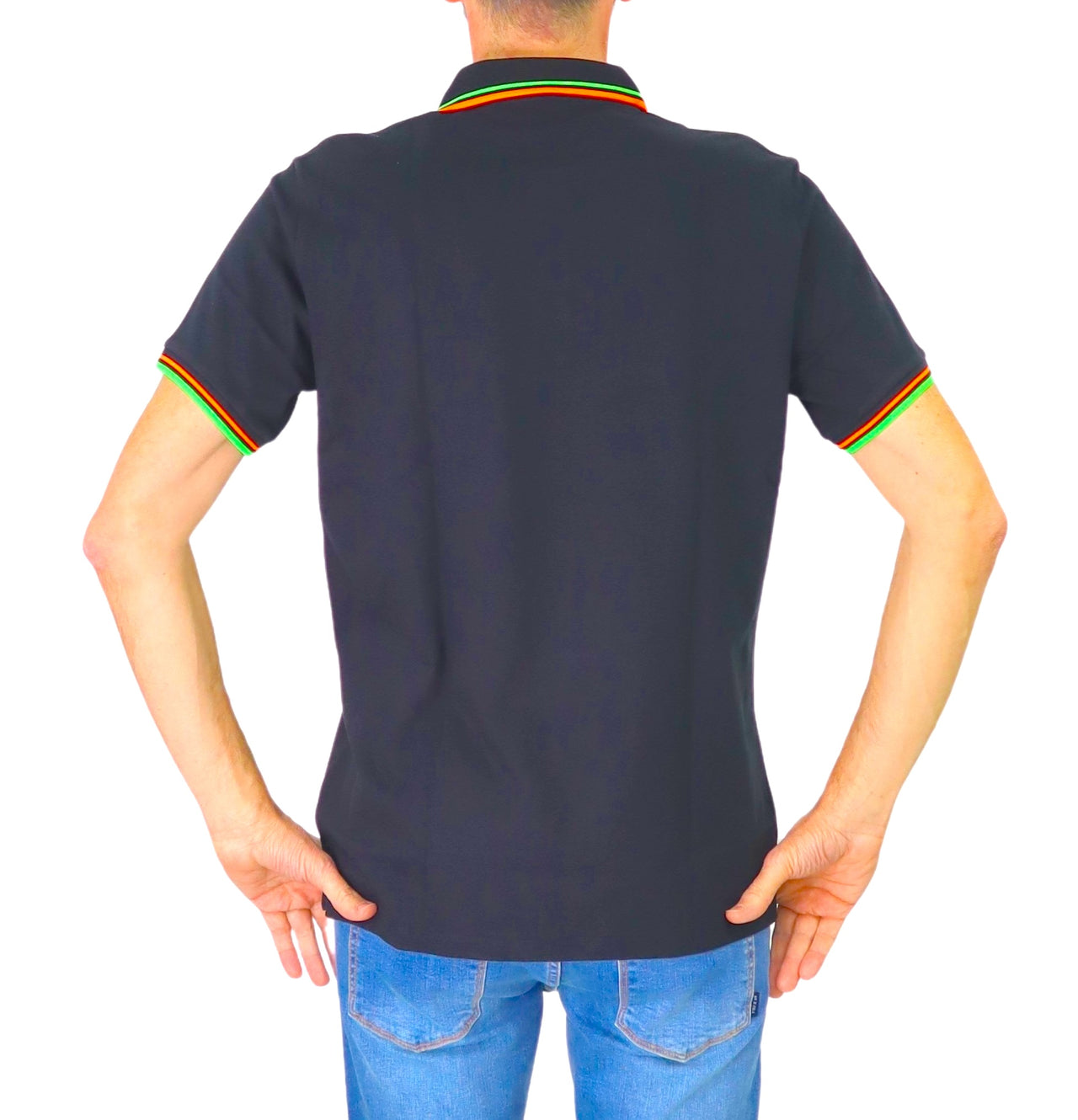 PEUTEREY polo uomo cotone NEW SELANDINA STR 03 PEU546799011991 NER NERO estate 2025