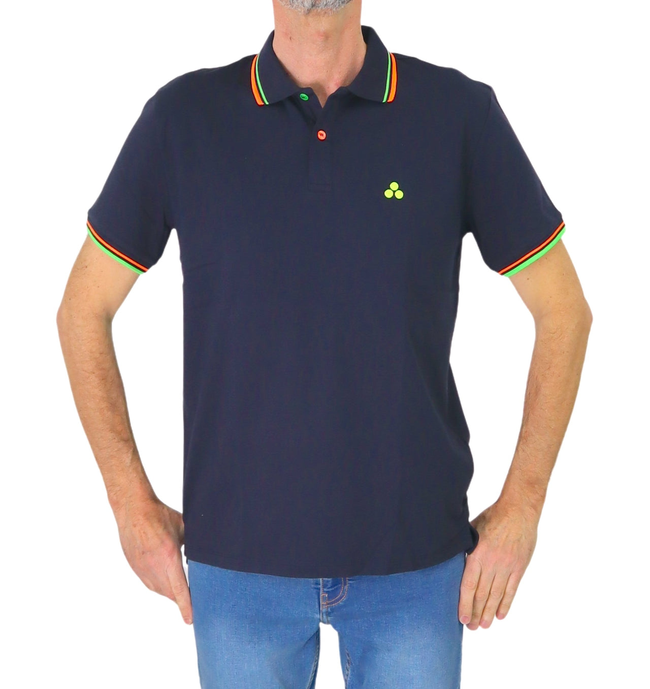 PEUTEREY polo uomo cotone NEW SELANDINA STR 03 PEU546799011991 215 BLU estate 2025