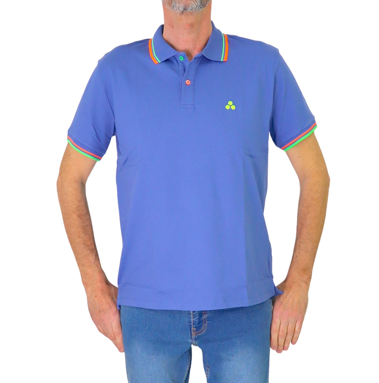 PEUTEREY polo uomo cotone NEW SELANDINA STR 03 PEU546799011991 197 CARTA DA ZUCCHERO estate 2025