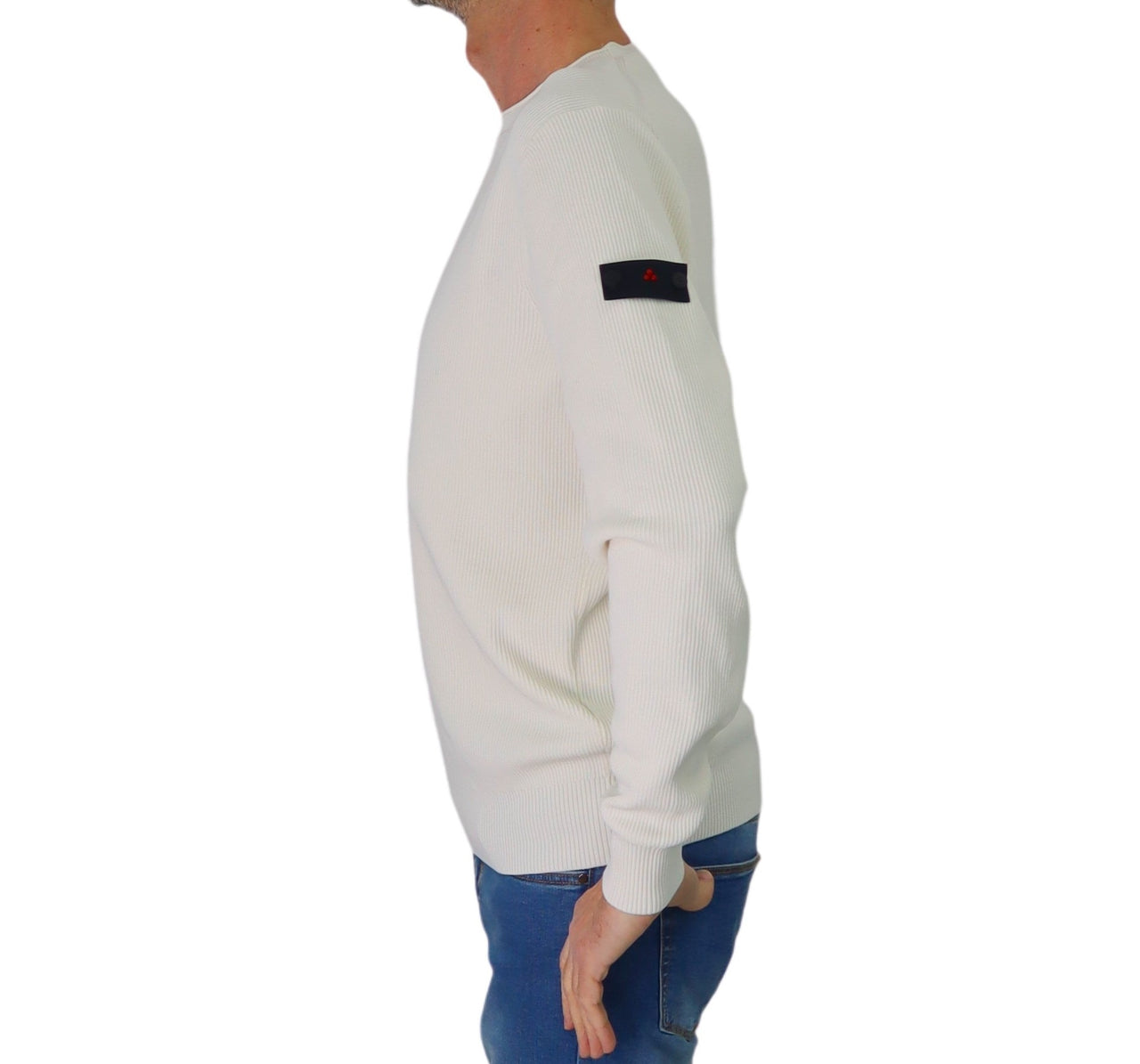 PEUTEREY maglione uomo girocollo cotone GARGALLO LIGHT 01 PEU550199012310 730 PANNA estate 2025