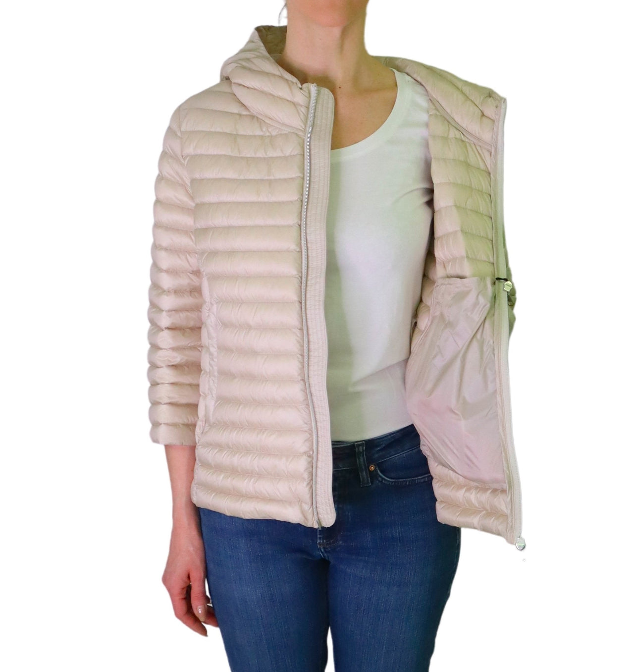 COLMAR giubbino donna cappa cappuccio piuma leggero 2172 9VX PUNKY 219 BEIGE estate 2025