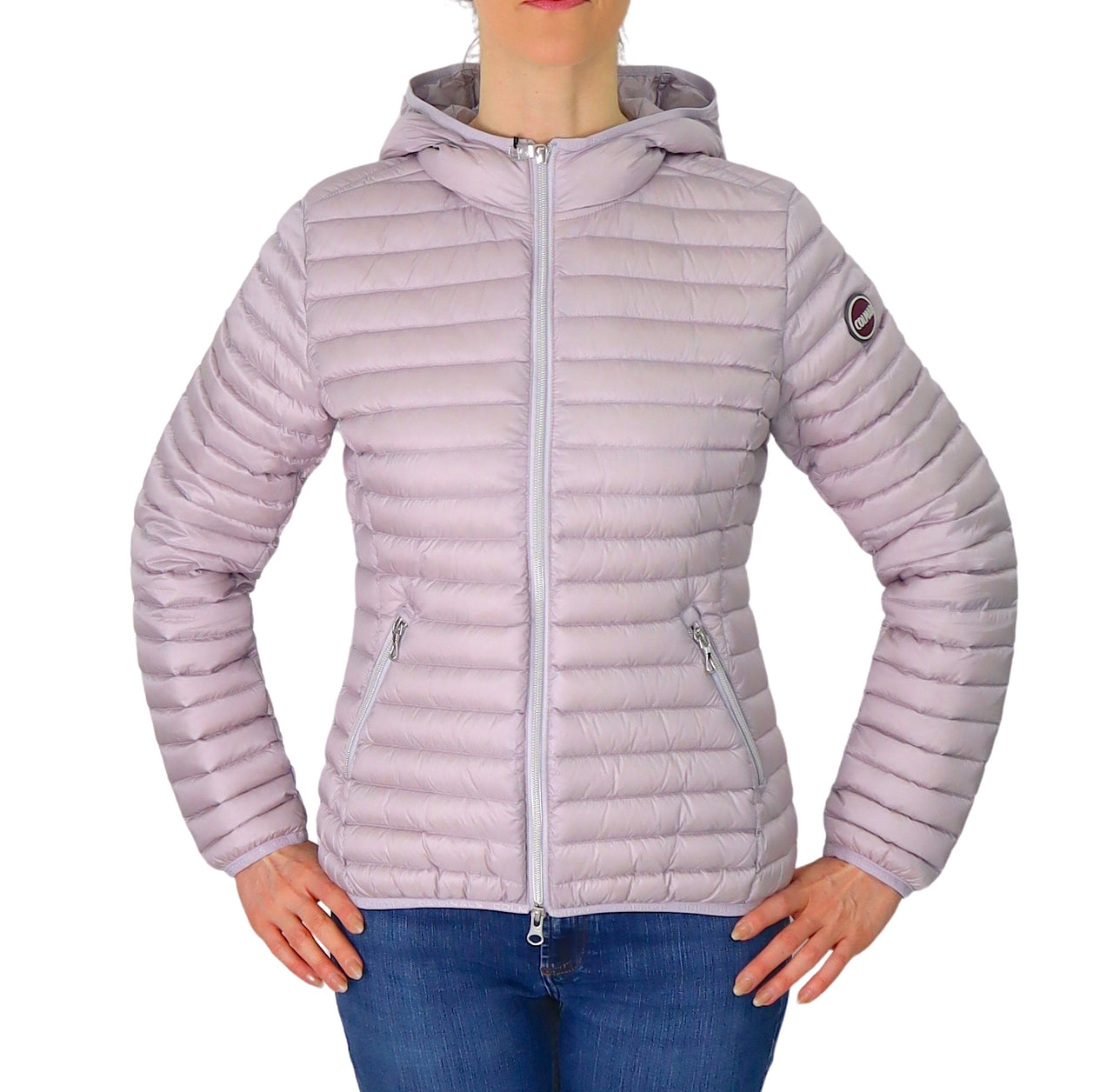 COLMAR giubbino donna slim cappuccio 2224A 9VX PUNKY 708 LILLA estate 2025