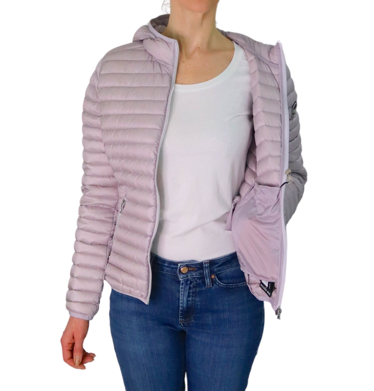 COLMAR giubbino donna slim cappuccio 2224A 9VX PUNKY 708 LILLA estate 2025