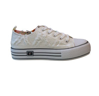 Thumbnail for CAFèNOIR scarpe donna sneaker denim bassa C1DM9101 W001 BIANCO estate 2025