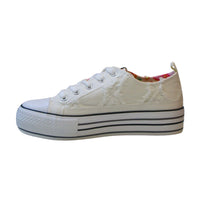 Thumbnail for CAFèNOIR scarpe donna sneaker denim bassa C1DM9101 W001 BIANCO estate 2025