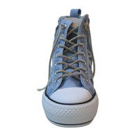 Thumbnail for CAFèNOIR scarpe donna sneaker mid denim strass C1DM9104 B017 JEANS CELESTE estate 2025