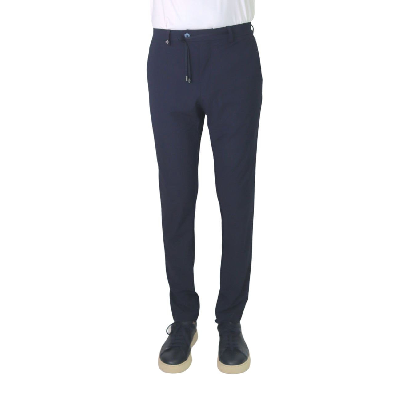DISTRETTO 12 pantaloni uomo no stiro stretch 34 YORK ACTIVE PA1585 0003 BLU estate 2025