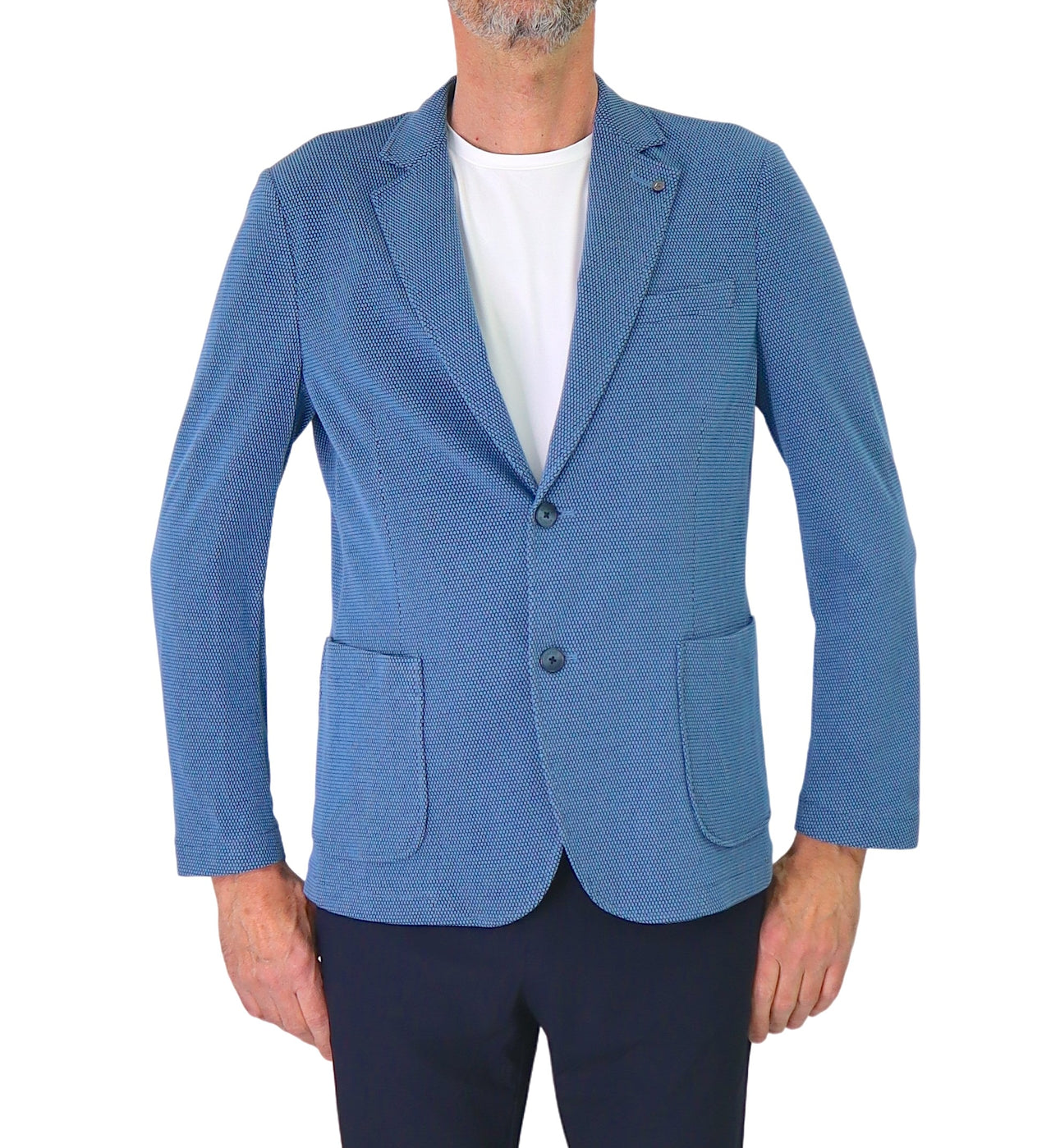 DISTRETTO 12 giacca uomo tessuto rilievo stretch JACKET CLAY GA1559 0035 CARTA DA ZUCCHERO estate 2025
