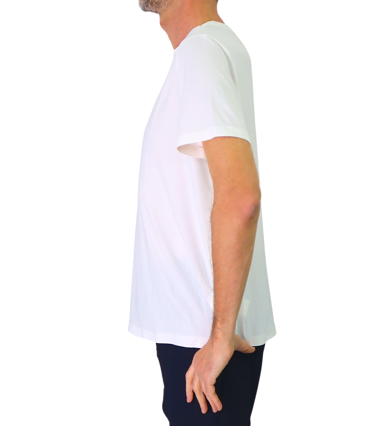 DISTRETTO 12 t-shirt uomo stretch tessuto tecnico T-SHIRT T-ACTIVE TS1563 0001 BIANCO estate 2025