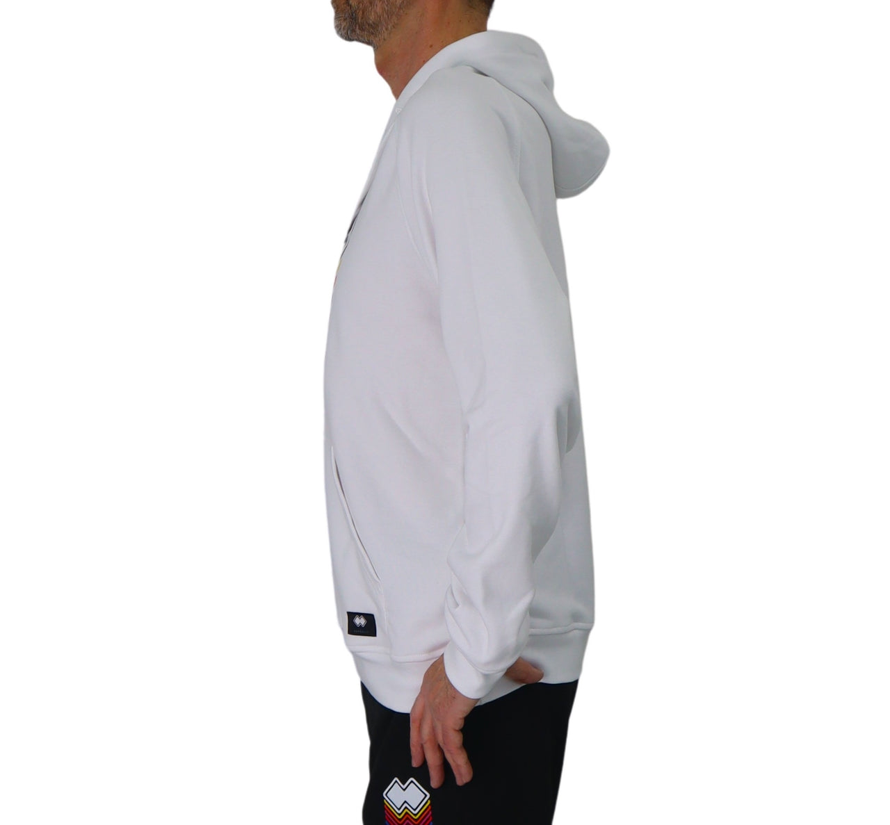 ERREA' REPUBLIC felpa uomo cotone cappuccio stampa GFX R31G0L0Z00010 BIANCO estate 2025