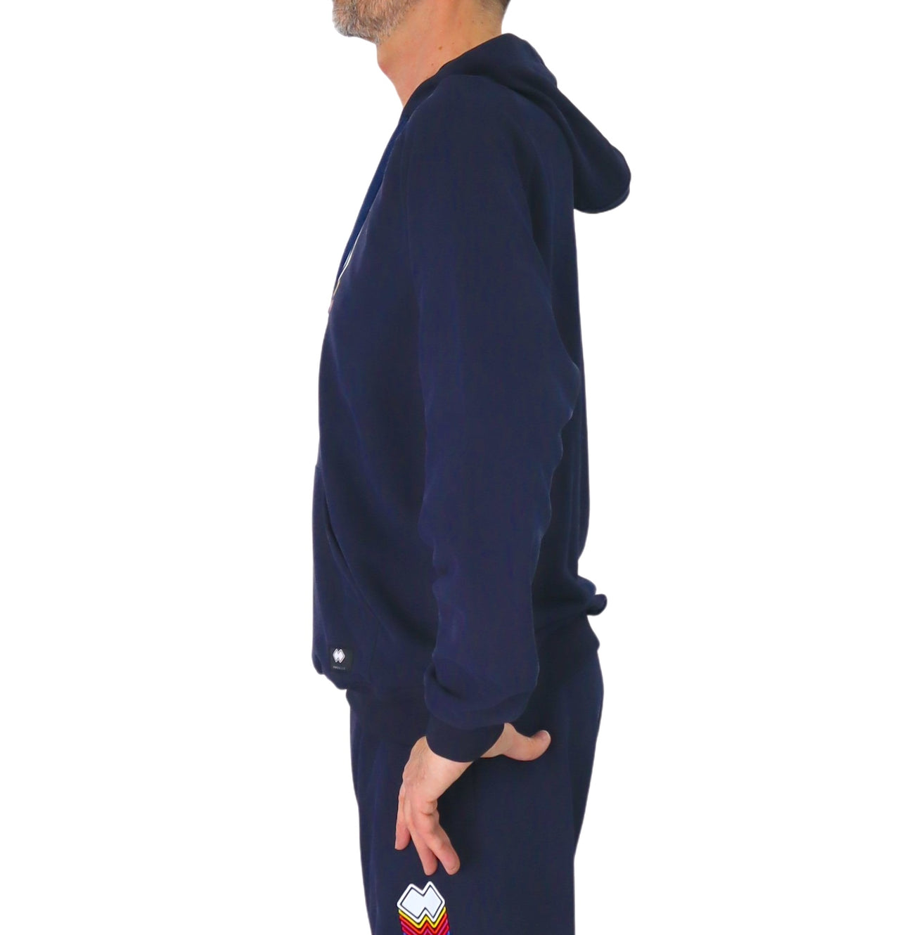 ERREA' REPUBLIC felpa uomo cotone cappuccio stampa GFX R31G0L0Z00090 BLU estate 2025