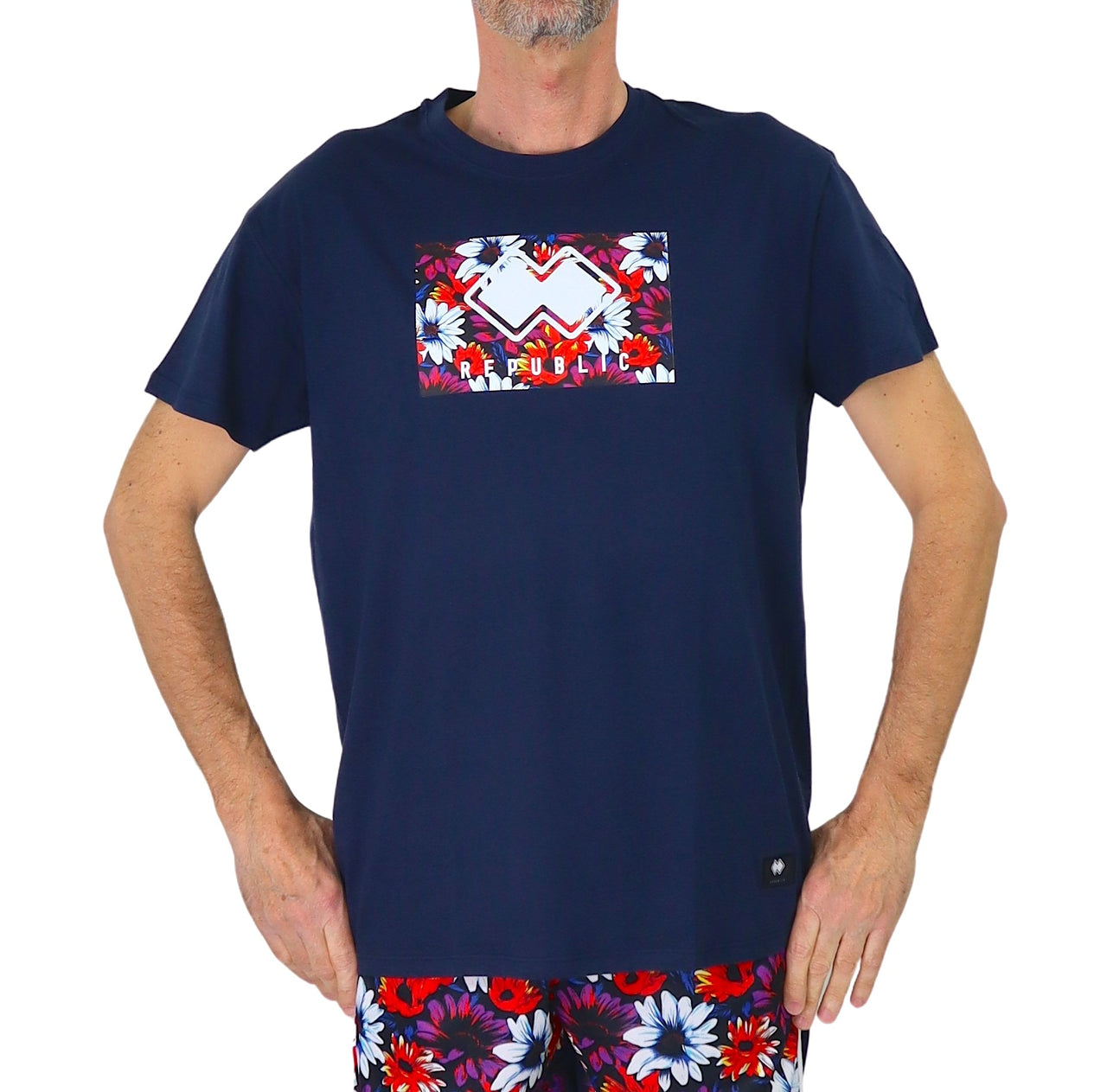 ERREA' REPUBLIC t-shirt uomo cotone girocollo GFX R31M0H0C94770 BLU estate 2025
