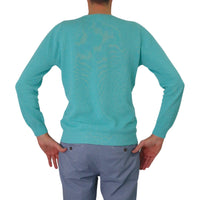 Thumbnail for HARMONT&BLAINE maglione uomo girocollo cotone HRN083 030763 647 VERDE ACQUA estate 2025