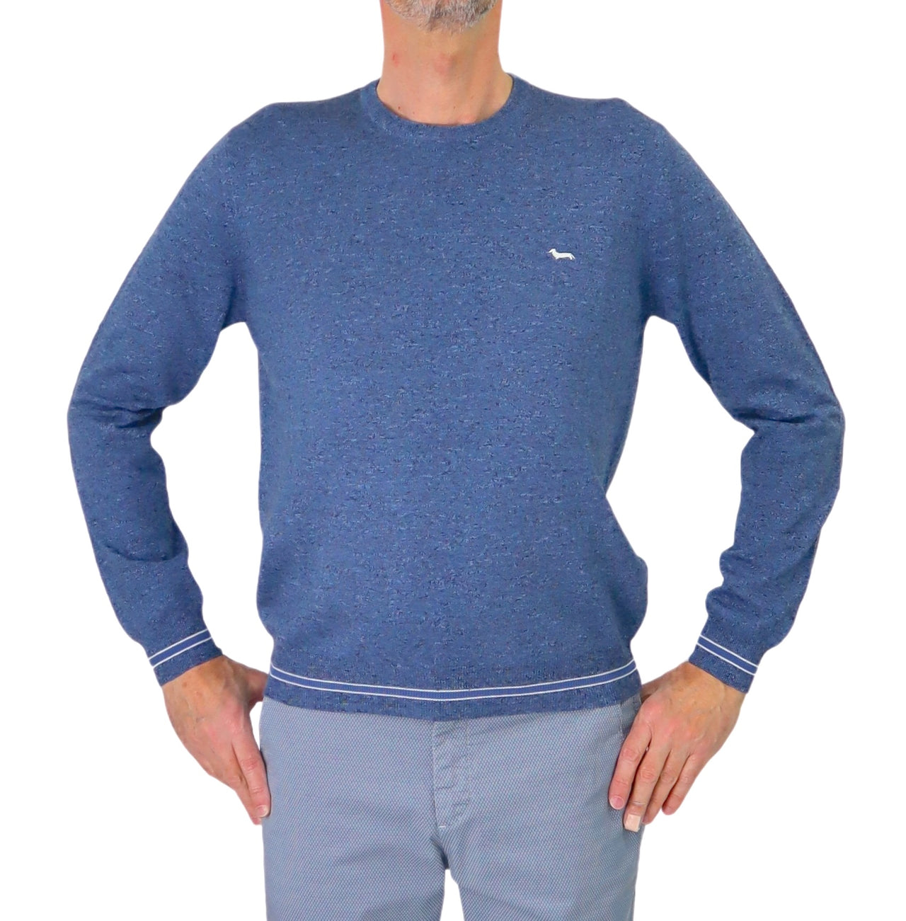 HARMONT&BLAINE maglione uomo cotone HRN413 030990 809 CARTA DA ZUCCHERO estate 2025