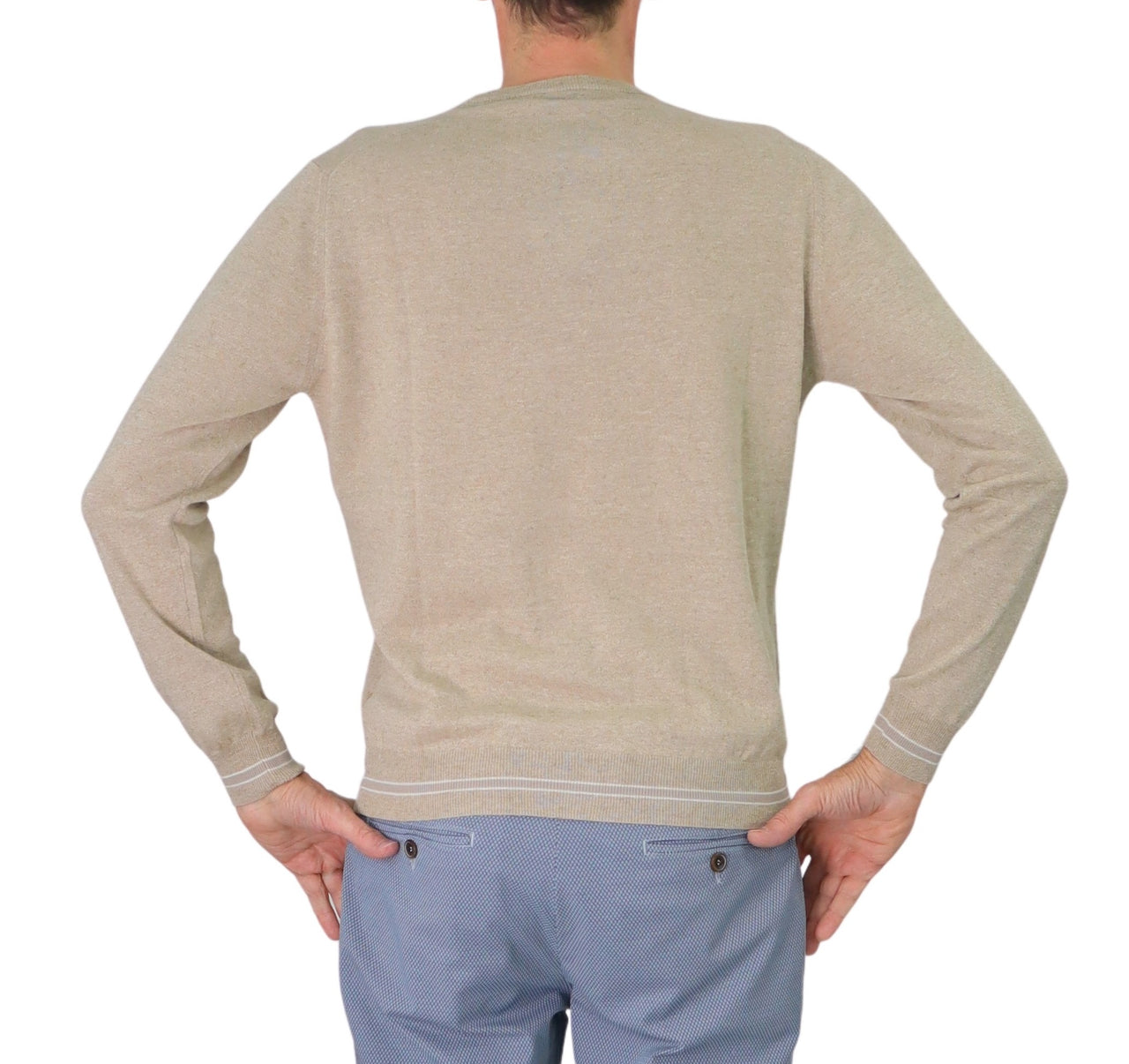 HARMONT&BLAINE maglione uomo cotone HRN413 030990 207 BEIGE estate 2025