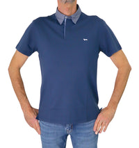 Thumbnail for HARMONT&BLAINE polo uomo cotone collo camicia LRN003 S02 020004 802 BLU estate 2025