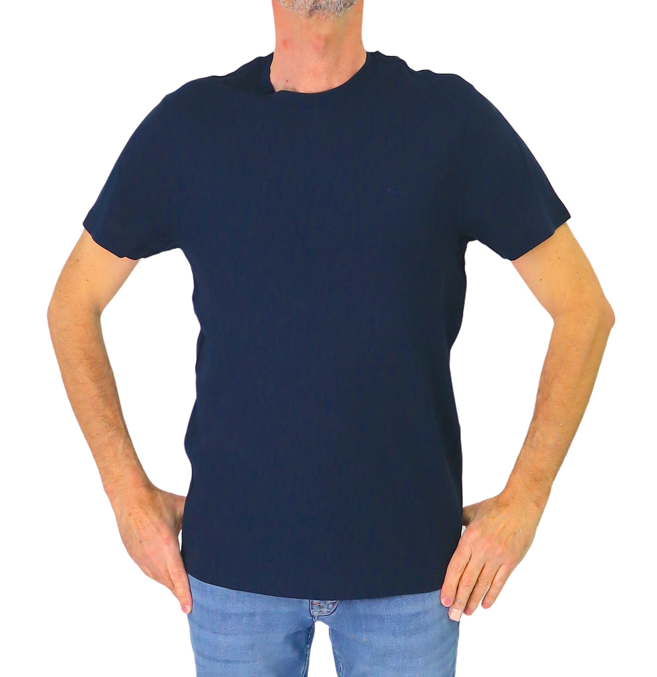 HARMONT&BLAINE t-shirt uomo cotone girocollo IRN236 021753 801 BLU estate 2025