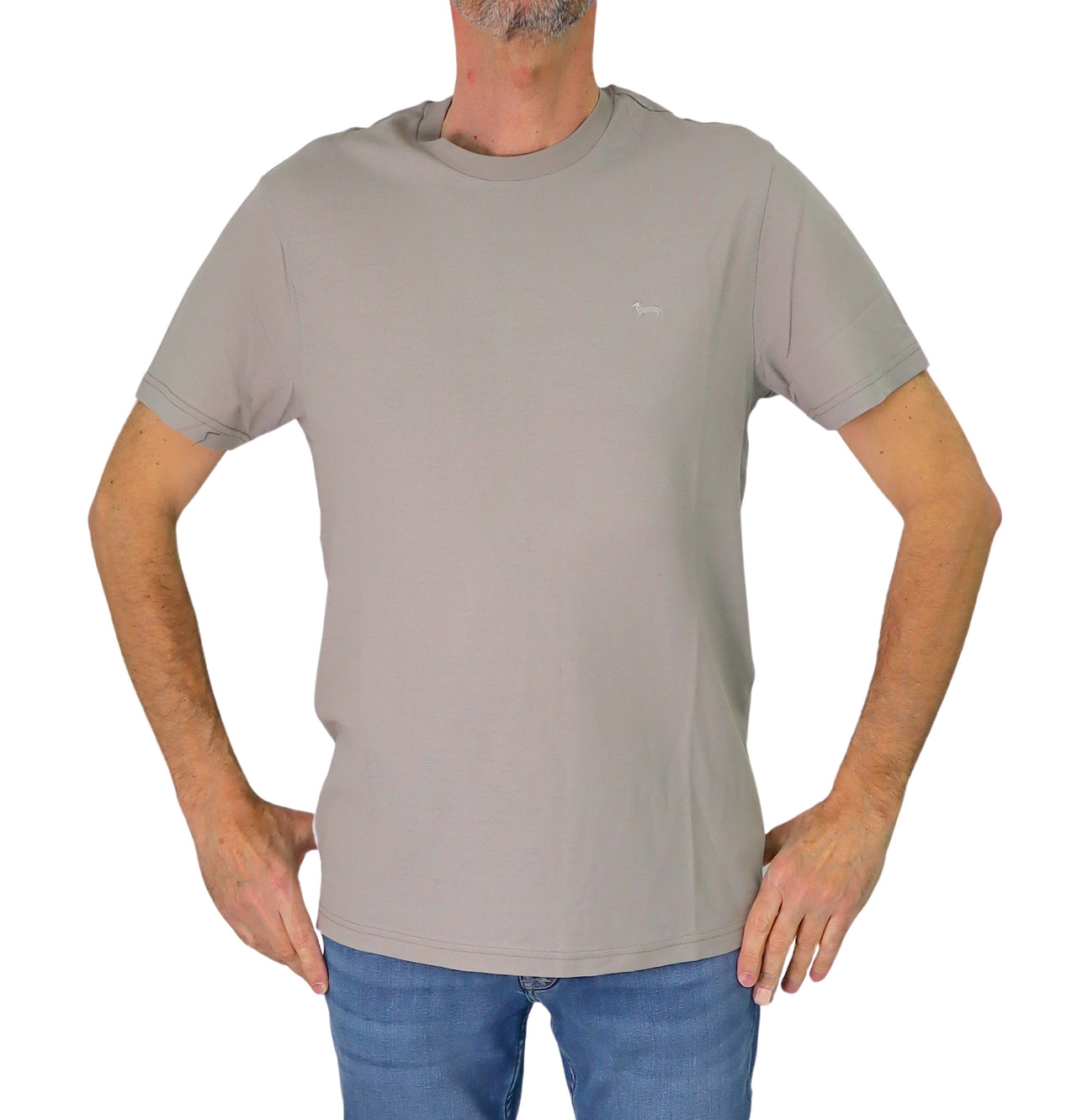 HARMONT&BLAINE t-shirt uomo cotone girocollo IRN236 021753 230 BEIGE estate 2025