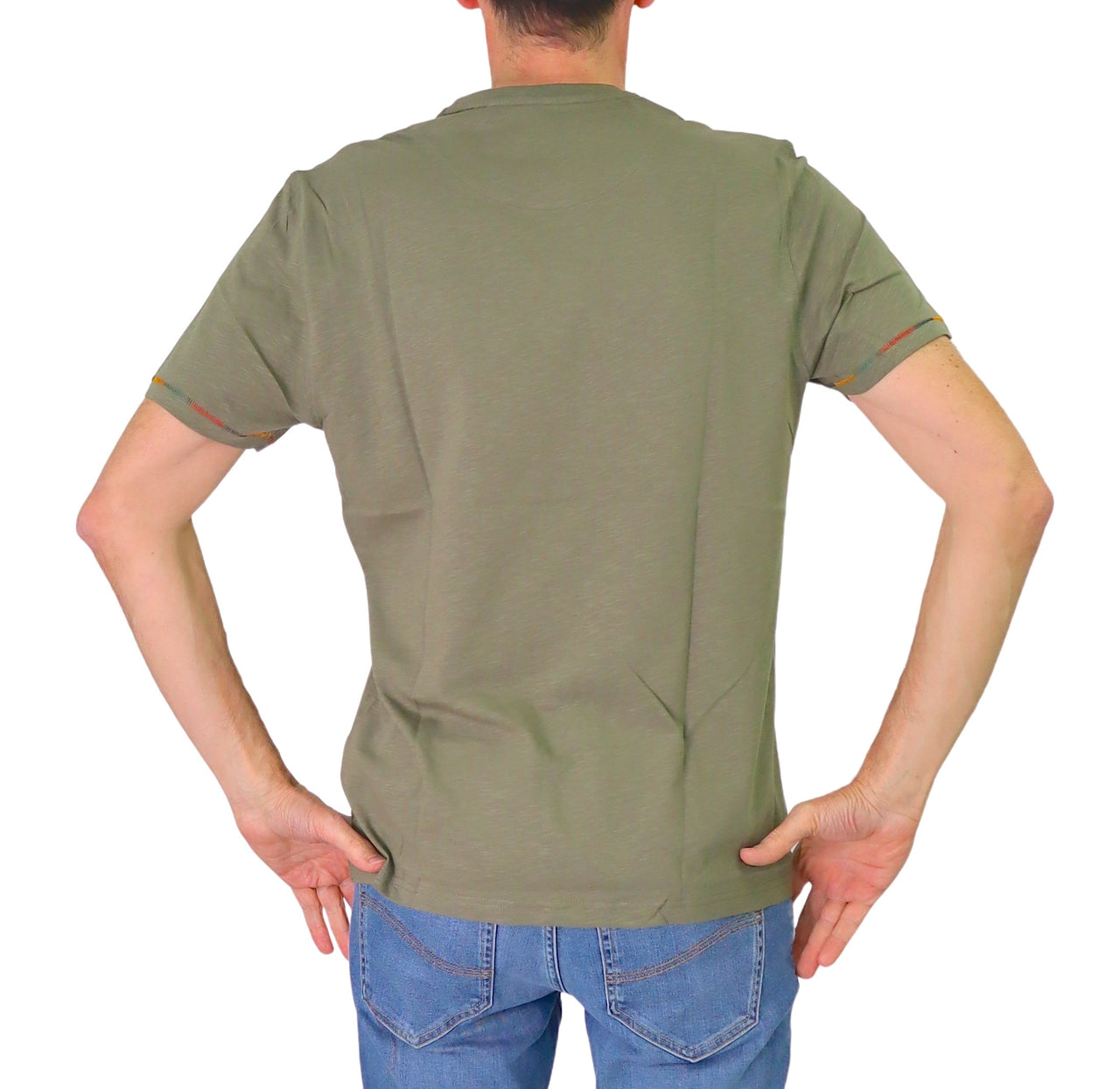 HARMONT&BLAINE t-shirt uomo cotone girocollo IRN257 021813 629 VERDE estate 2025