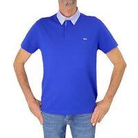 Thumbnail for HARMONT&BLAINE polo uomo cotone collo camicia LRN003 S15 020004 844 BLUETTE estate 2025