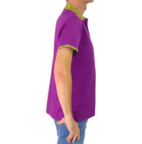 Thumbnail for HARMONT&BLAINE polo uomo cotone collo fantasia LRN375 021215 555 VIOLA estate 2025