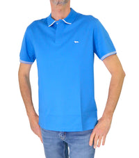 Thumbnail for HARMONT&BLAINE polo uomo cotone stretch LRN427 020455 855 TURCHESE estate 2025