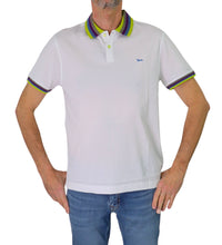 Thumbnail for HARMONT&BLAINE polo uomo cotone collo fantasia riga LRN438 021148 100 BIANCO estate 2025