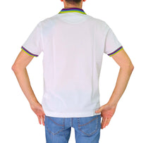 Thumbnail for HARMONT&BLAINE polo uomo cotone collo fantasia riga LRN438 021148 100 BIANCO estate 2025