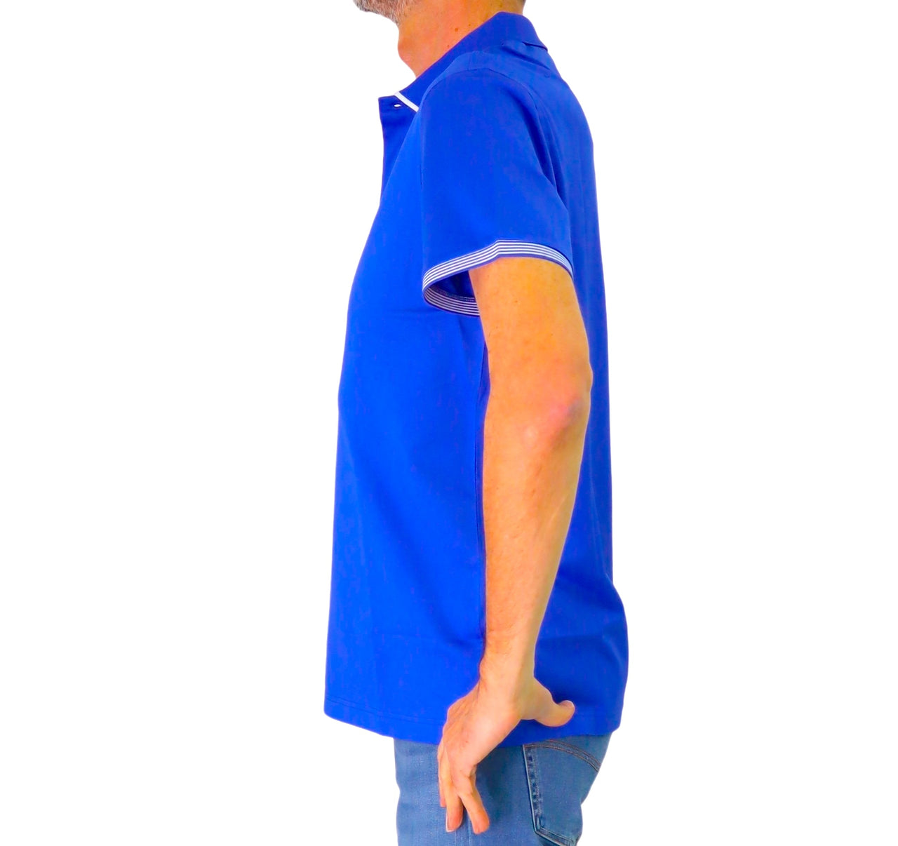 HARMONT&BLAINE polo uomo cotone stretch LRN427 020455 844 BLUETTE estate 2025