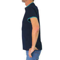 Thumbnail for HARMONT&BLAINE polo uomo cotone collo coreana LRN428 021148 801 BLU estate 2025