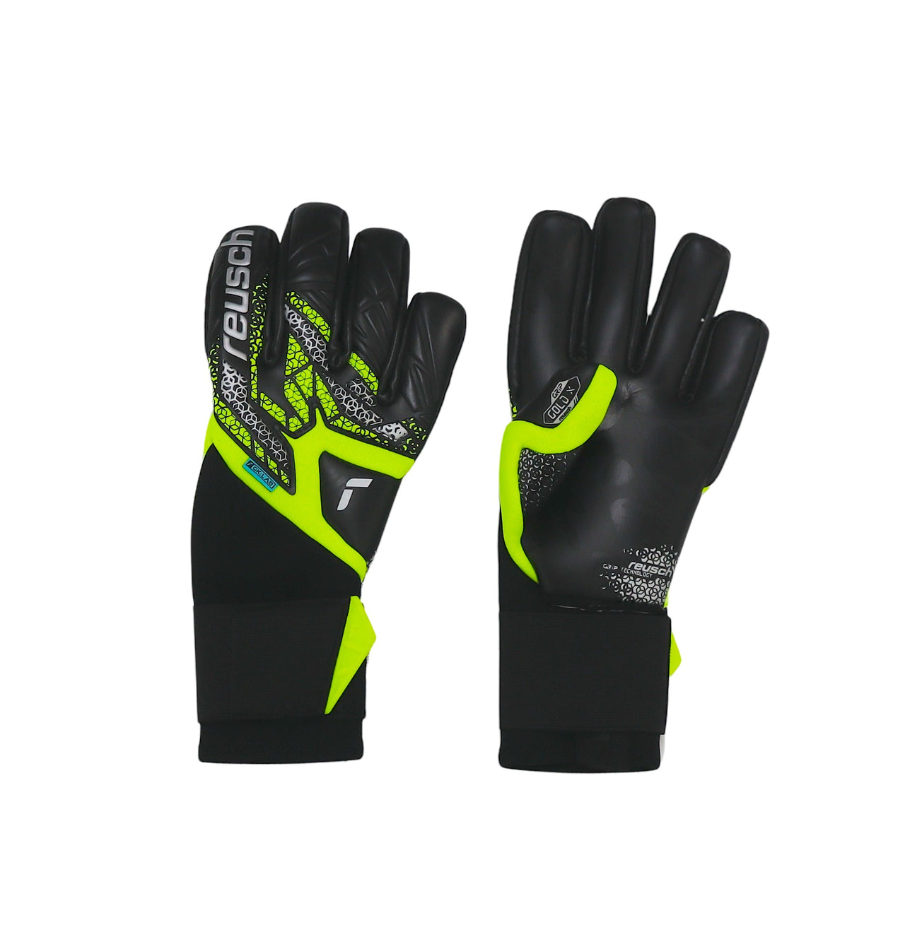 REUSCH guanti portiere gara ATTRAKT GOLD X NC GRAVITY 5570975 2025 NERO GIALLO FLUO marzo 2025
